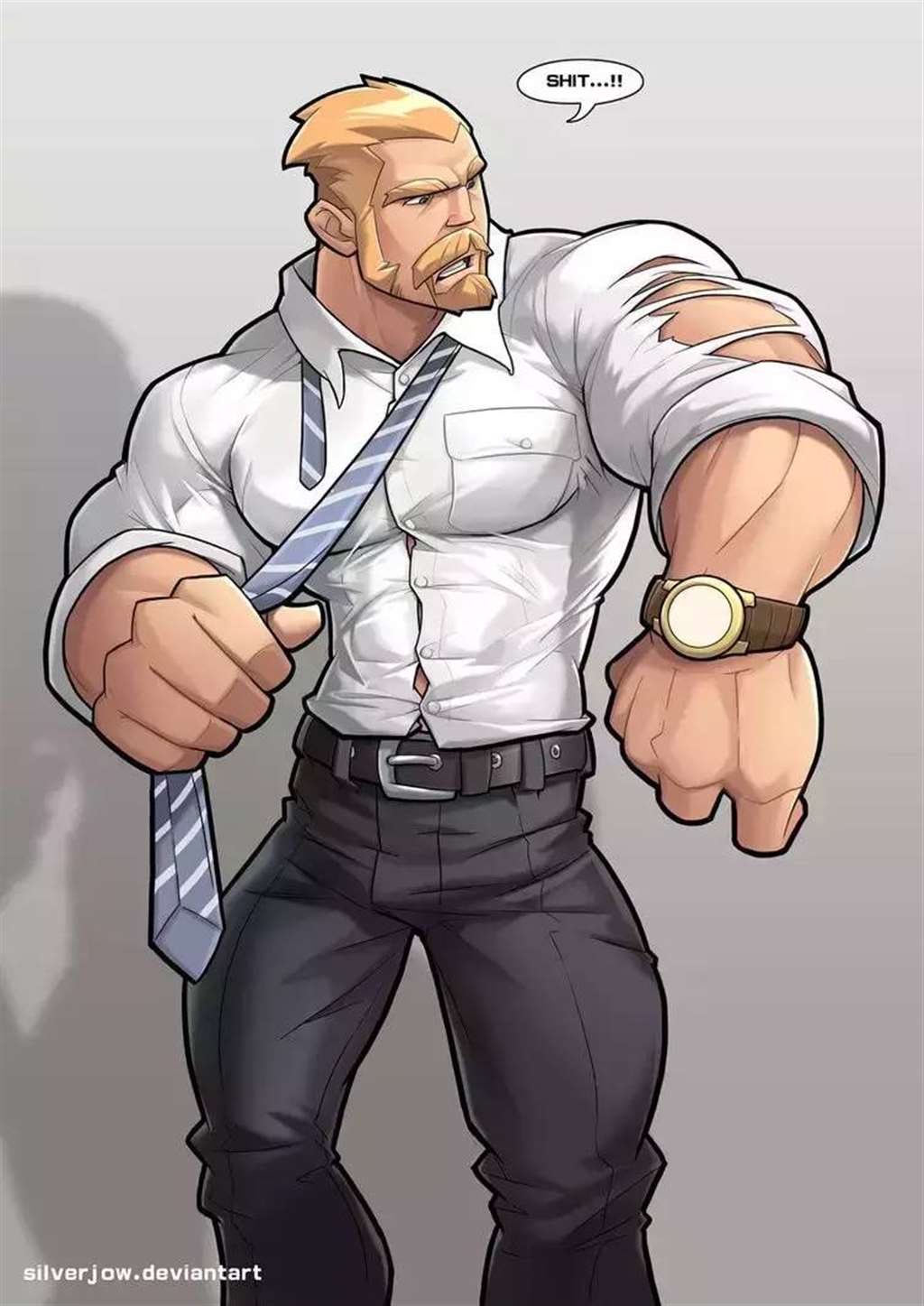 出自马来西亚同志画师SilverJow的肌肉男插画系列