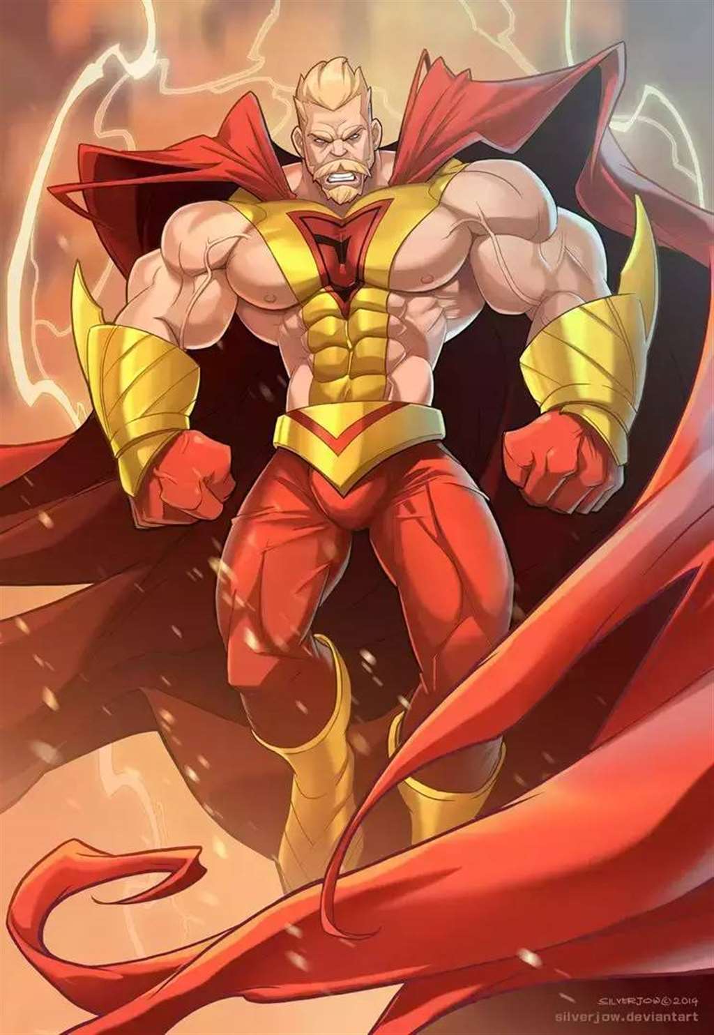 出自马来西亚同志画师SilverJow的肌肉男插画系列