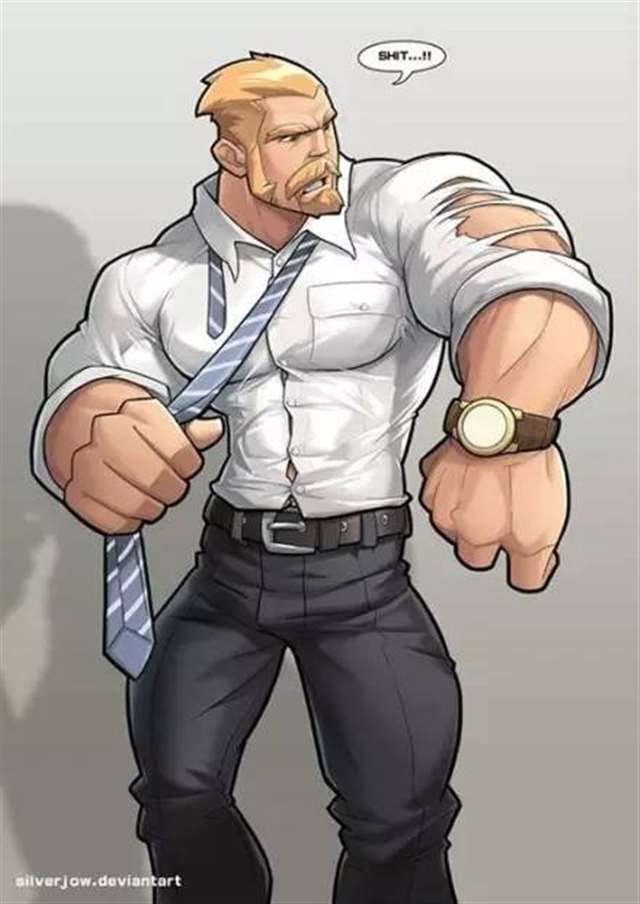 马来西亚同志画师Silverjow的肌肉男作品.