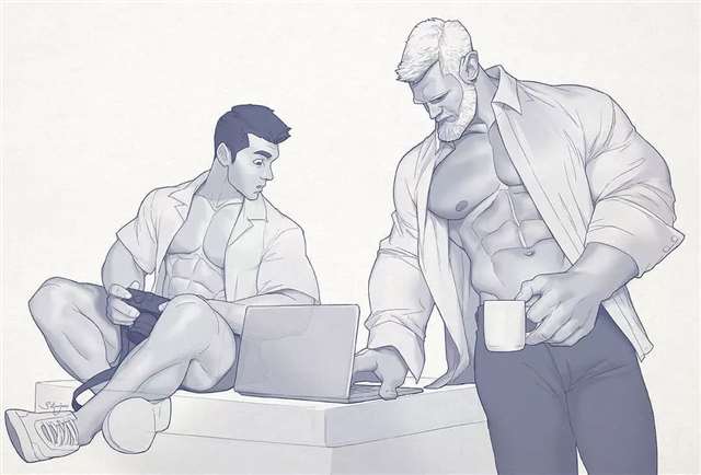 哲学♂画师Silverjow通过画男体进行放松