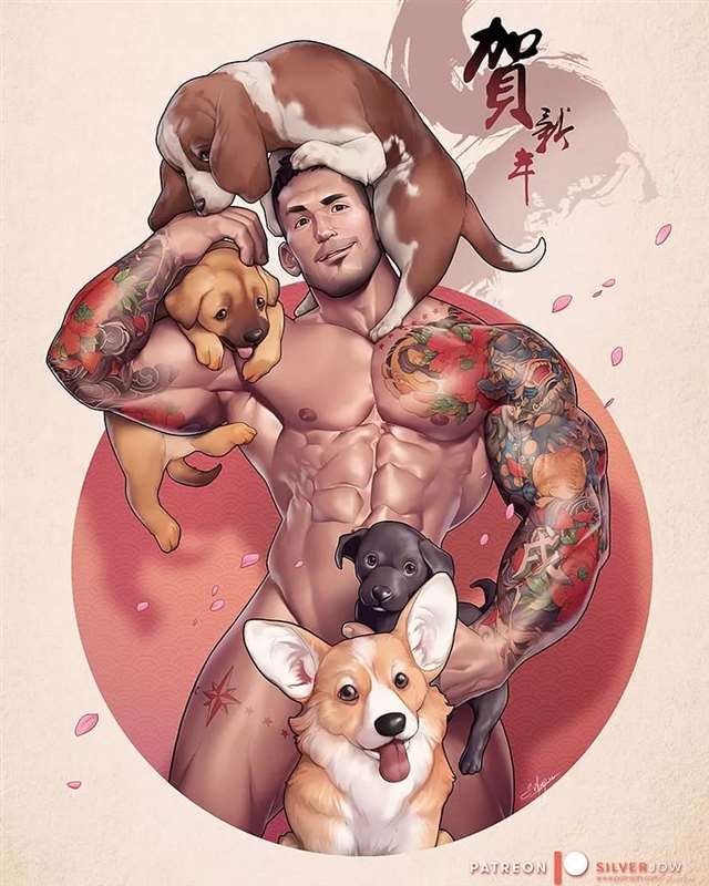 哲学♂画师Silverjow通过画男体进行放松