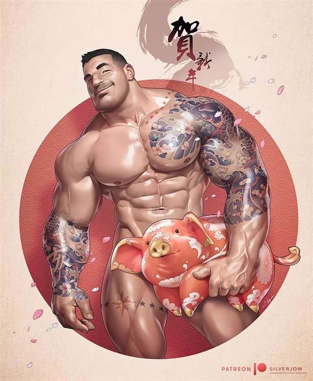 哲学♂画师Silverjow通过画男体进行放松