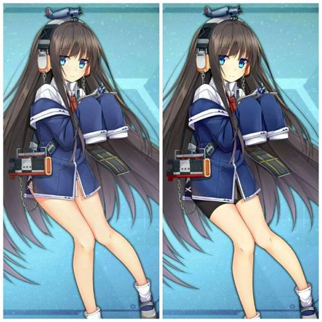 碧蓝航线吧和谐前后的对比图