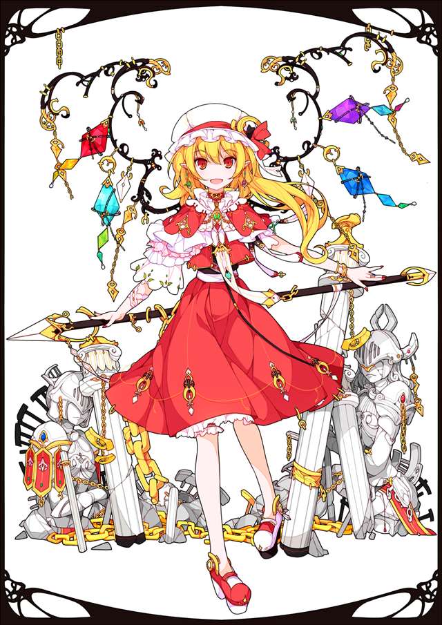 红魔馆的二小姐芙兰朵露.斯卡雷特，外表天真，可爱，无邪