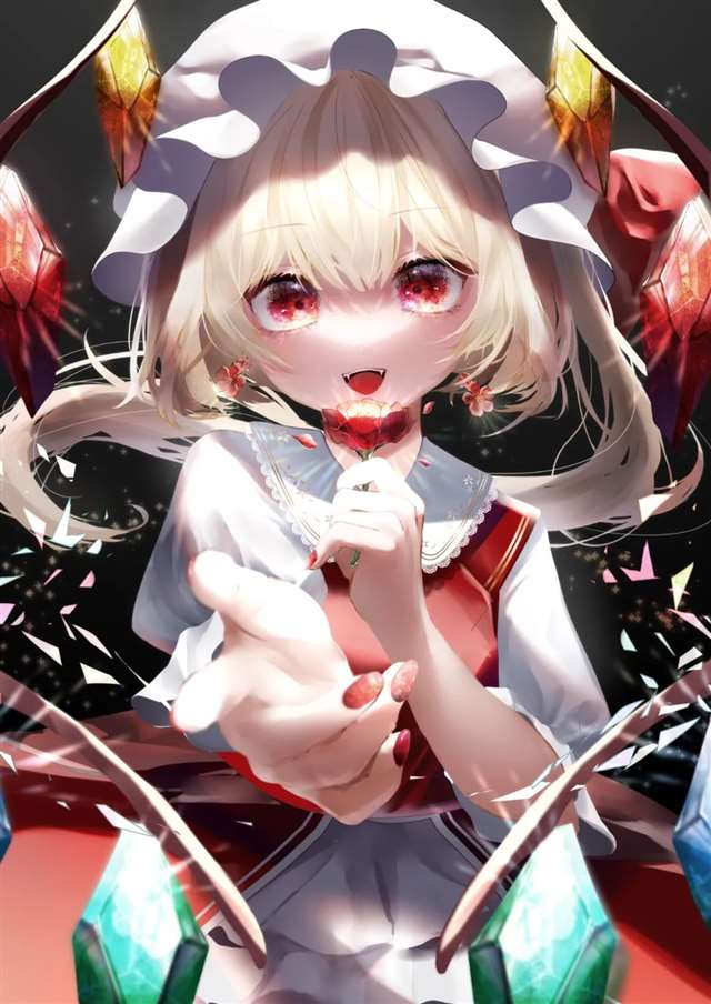 红魔馆的二小姐芙兰朵露.斯卡雷特，外表天真，可爱，无邪