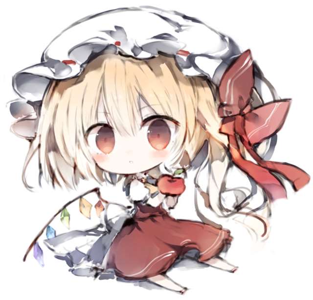 红魔馆的二小姐芙兰朵露.斯卡雷特，外表天真，可爱，无邪