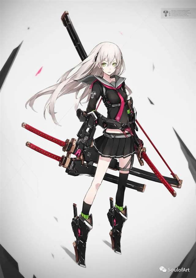 neco笔下的机械娘，设计感精美，太爱了