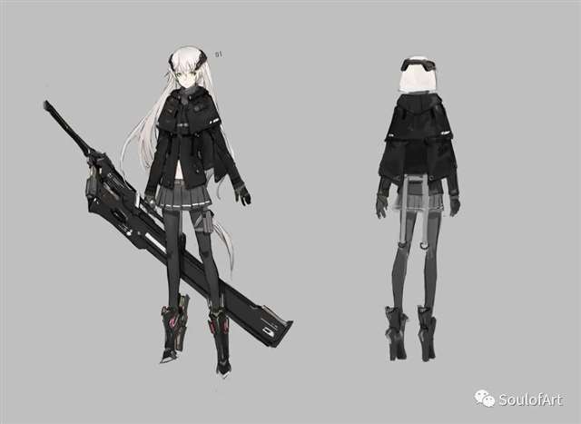 neco笔下的机械娘，设计感精美，太爱了