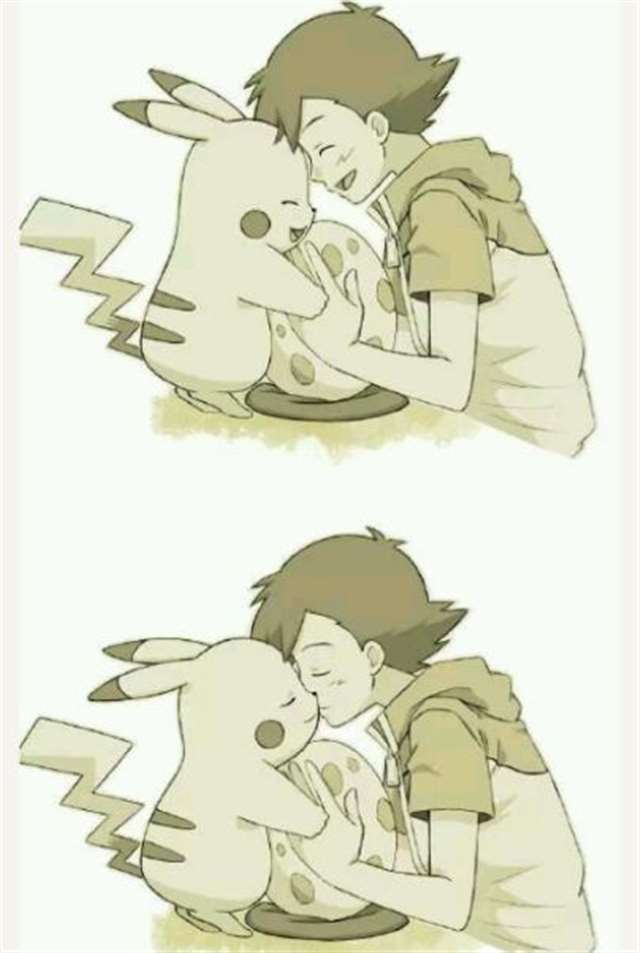 毁童年本子系列之皮卡丘被小智口的图