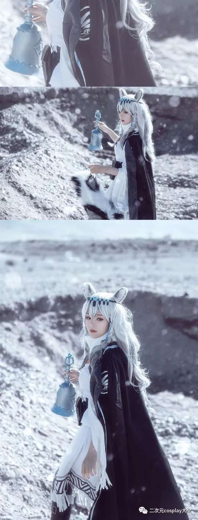 《明日方舟》初雪cos 雪景与惊艳之颜，意境美得如一首诗