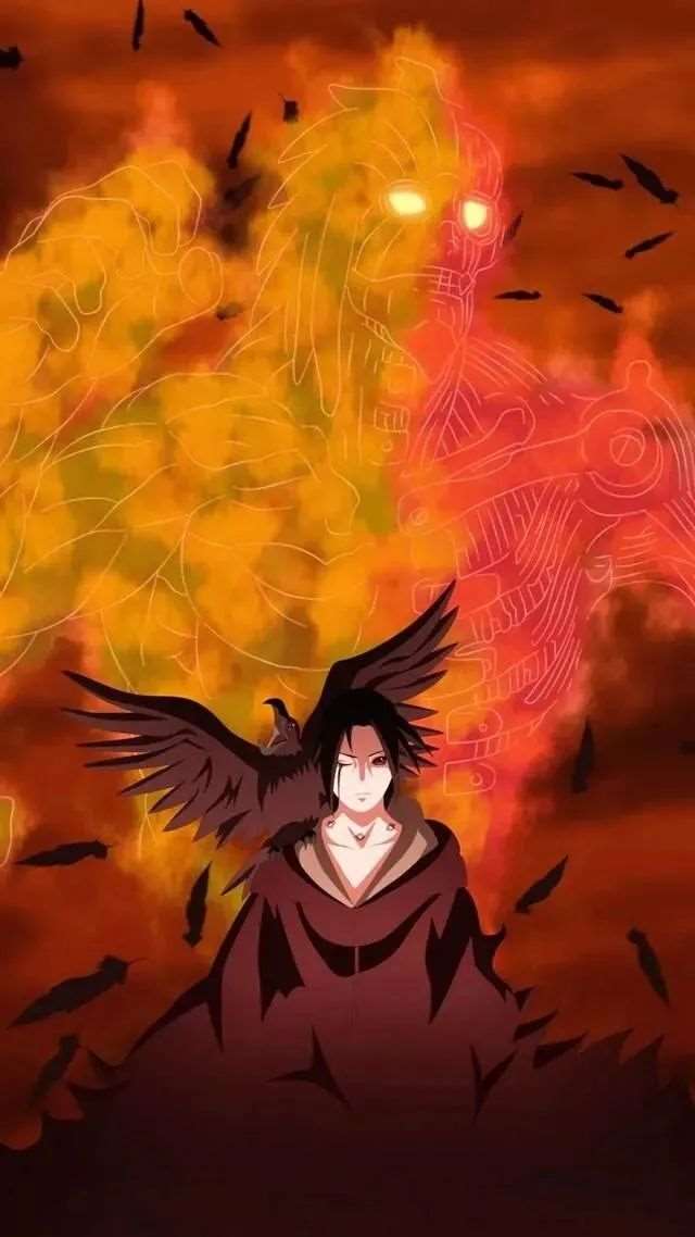 宇智波斑与佐助合影/宇智波壁纸