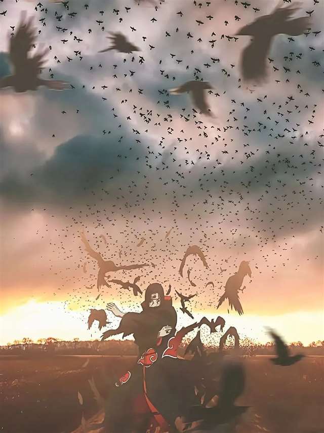 宇智波斑与佐助合影/宇智波壁纸