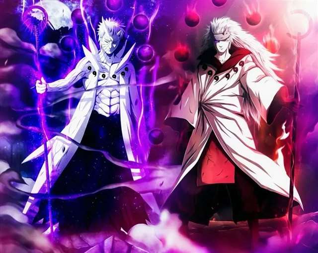 宇智波斑与佐助合影/宇智波壁纸