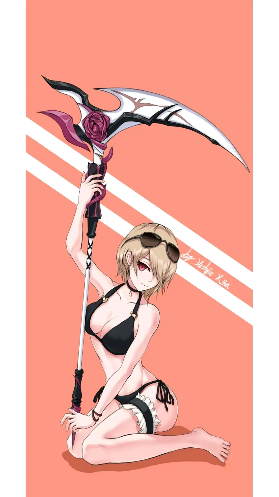 崩坏三丽塔开腿图美图赏析(黑丝,泳装 )