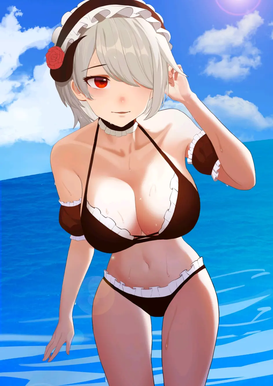 崩坏三丽塔开腿图美图赏析(黑丝,泳装 )