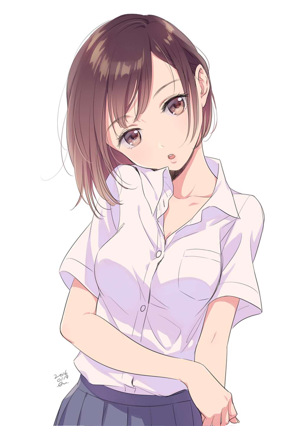 P站高人气插画#|美人在骨不在皮-锁骨特辑