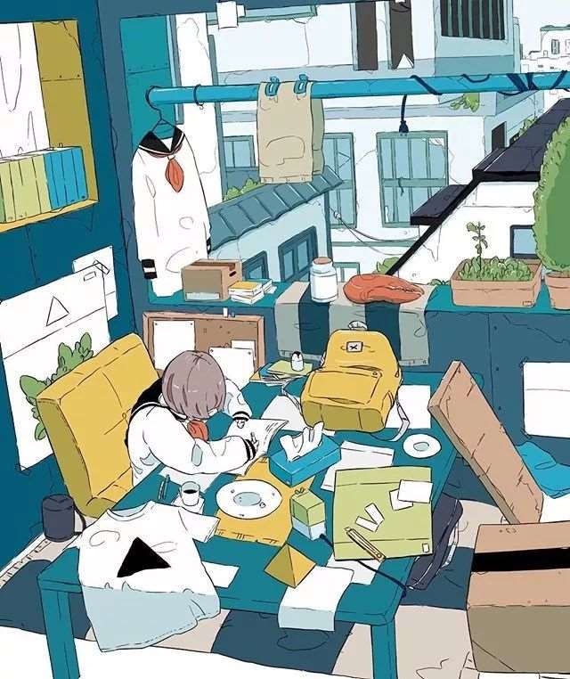日本插画师Daisuke Richard白日梦少女的日常插画！