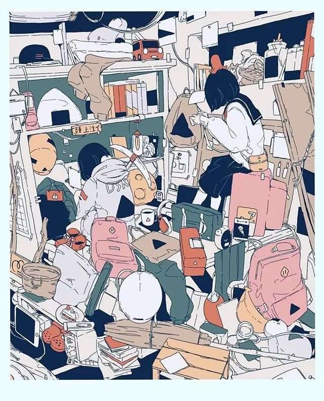 日本插画师Daisuke Richard白日梦少女的日常插画！