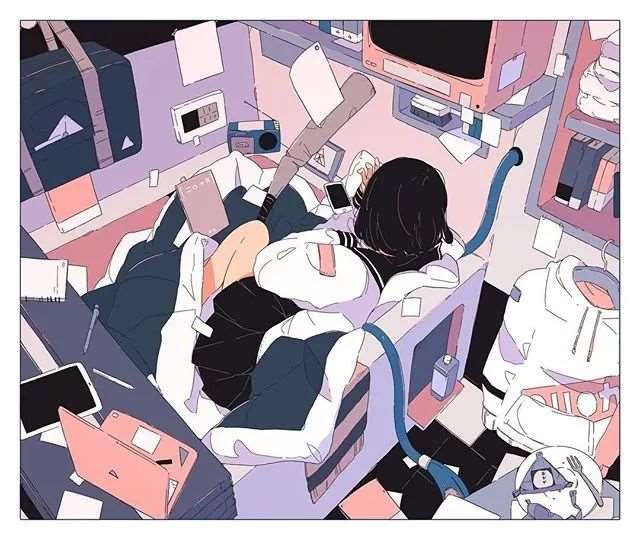 日本插画师Daisuke Richard白日梦少女的日常插画！