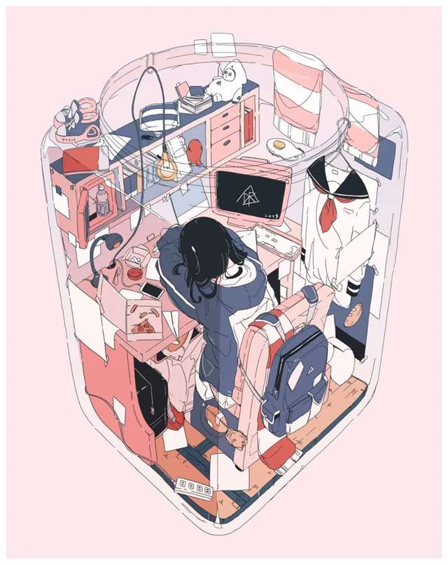 日本插画师Daisuke Richard白日梦少女的日常插画！