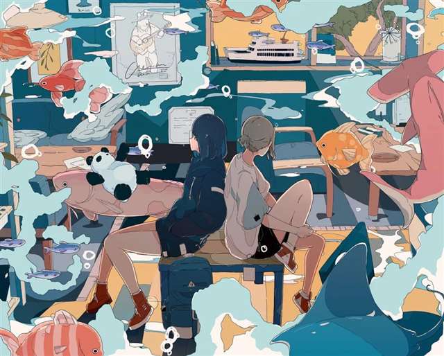 日本插画师Daisuke Richard白日梦少女的日常插画！