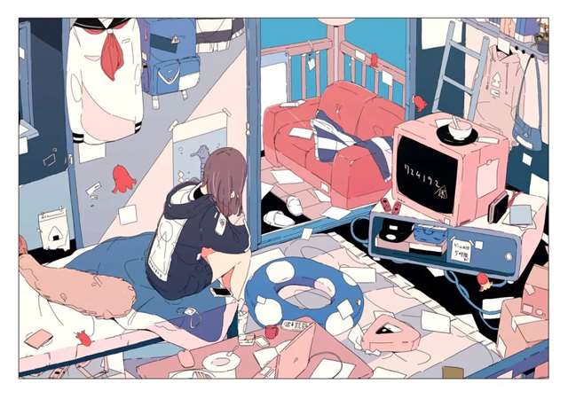 日本插画师Daisuke Richard白日梦少女的日常插画！