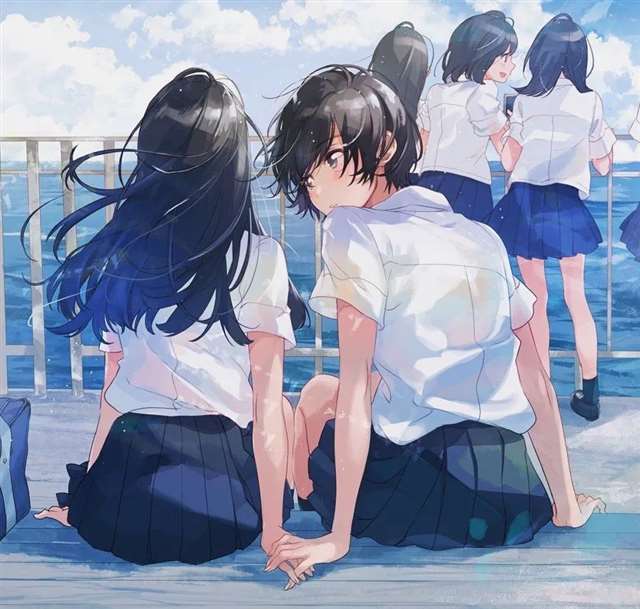 40个JK日本女高中生插图，一起看看不同画师笔下的JK小姐姐吧