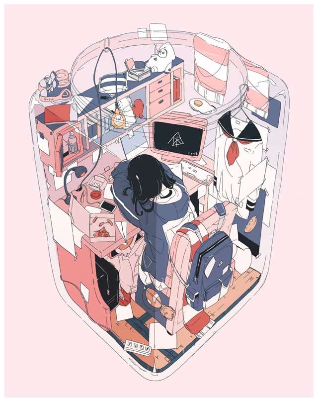 40个JK日本女高中生插图，一起看看不同画师笔下的JK小姐姐吧