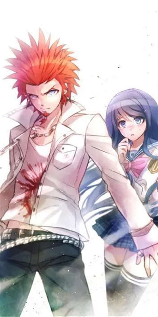 《弹丸论破》桑田怜恩和舞园沙耶香，动漫全面屏壁纸