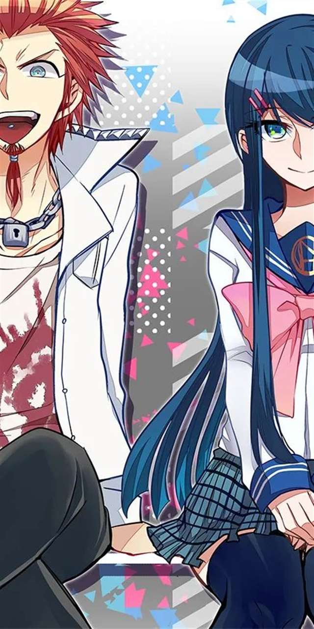 《弹丸论破》桑田怜恩和舞园沙耶香，动漫全面屏壁纸