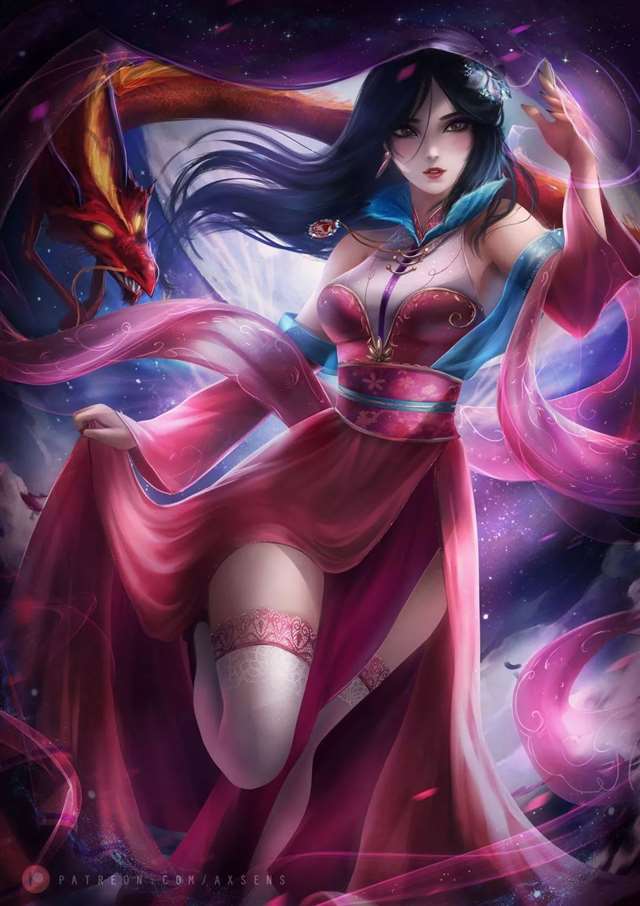 西班牙插画大师Axsens梦幻女孩人物插画作品