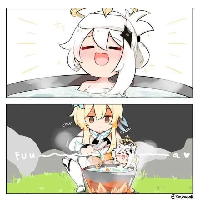 《原神》派蒙壁纸#插画