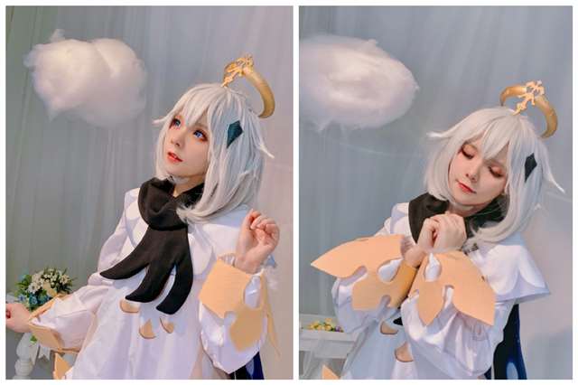 双胞胎姐妹花派蒙COS可爱又笨笨的感觉