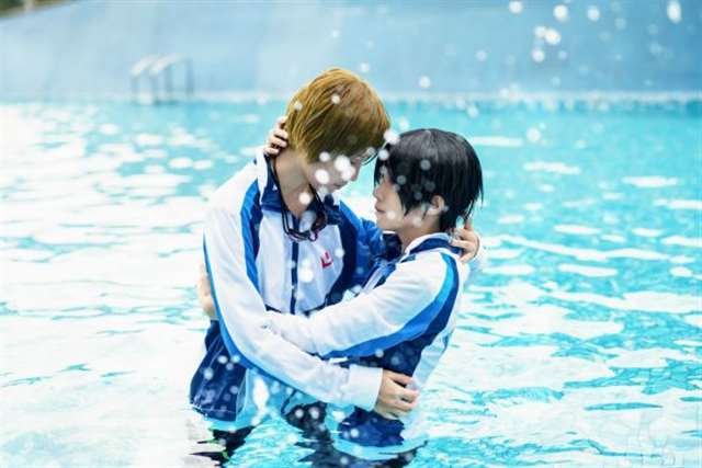 【cos正片】FREE! 橘真琴X七濑遥X松冈凛 好羞耻啊