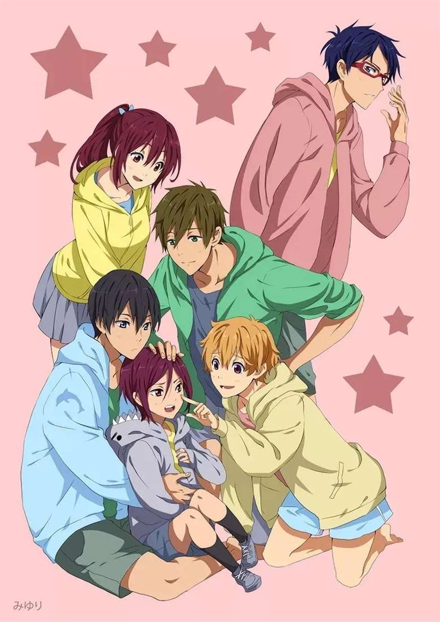 free男子游泳部七濑遥发烧绘画社插画