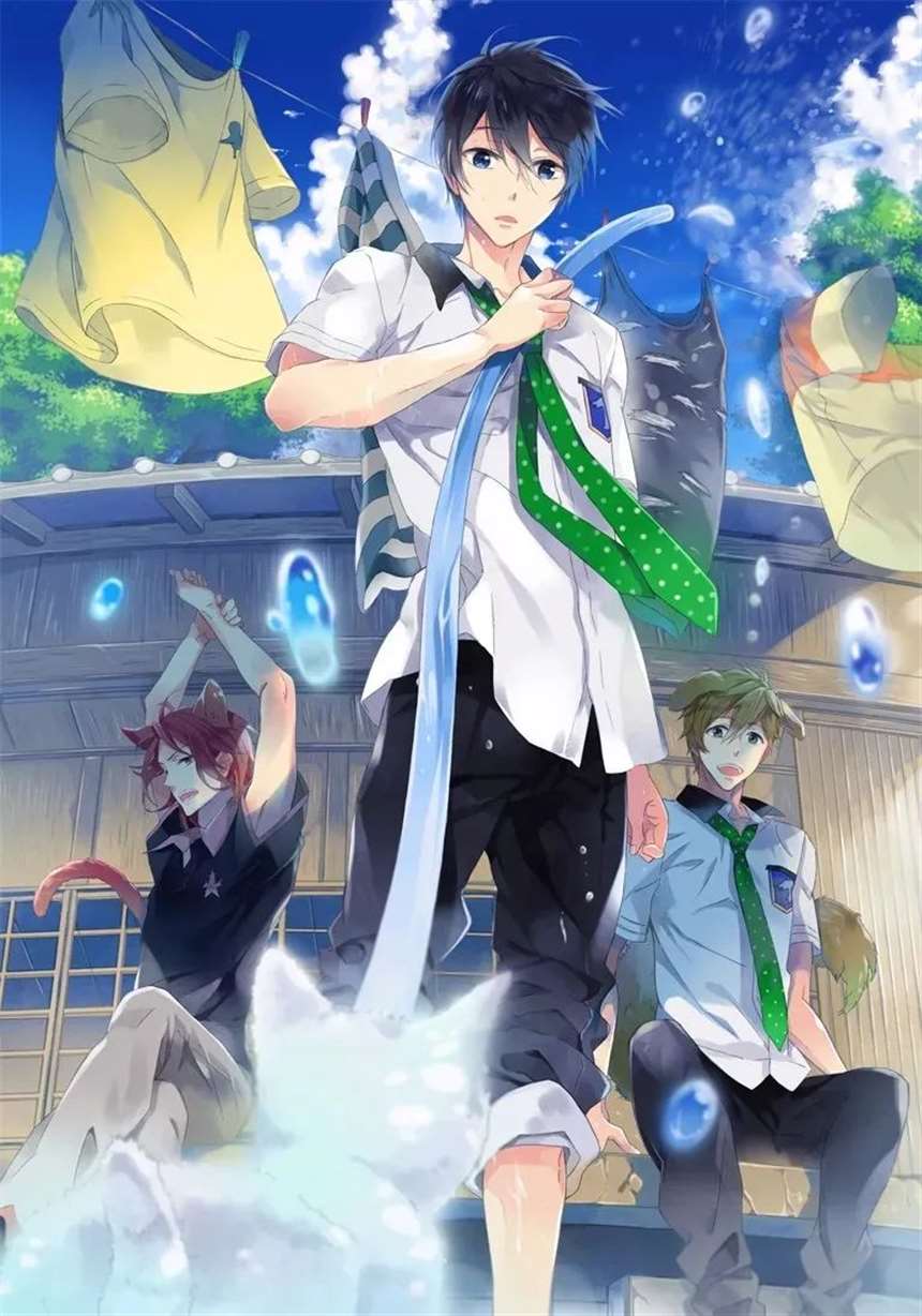 free男子游泳部七濑遥发烧绘画社插画