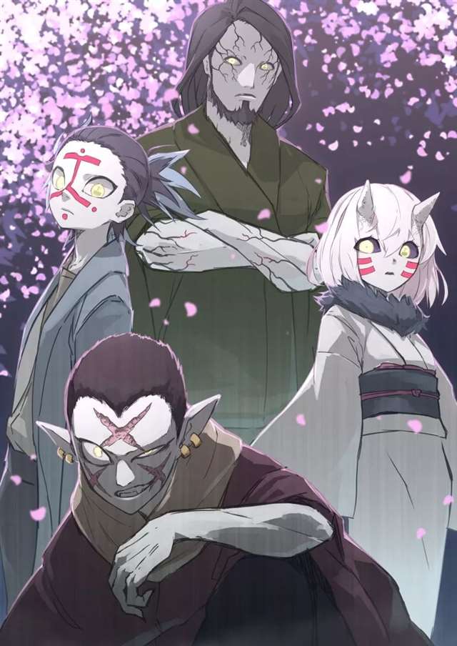 【鬼灭之刃】十二鬼月动漫插画