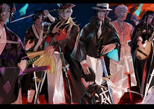 【鬼灭之刃】十二鬼月动漫插画