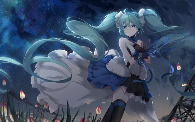 星尘 初音未来 虚拟歌姬&曲绘壁纸|
