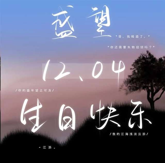 《某某》壁纸:12.04盛望生日快乐
