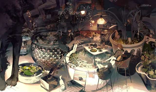 日本插画师hamukukka作品 画风清美