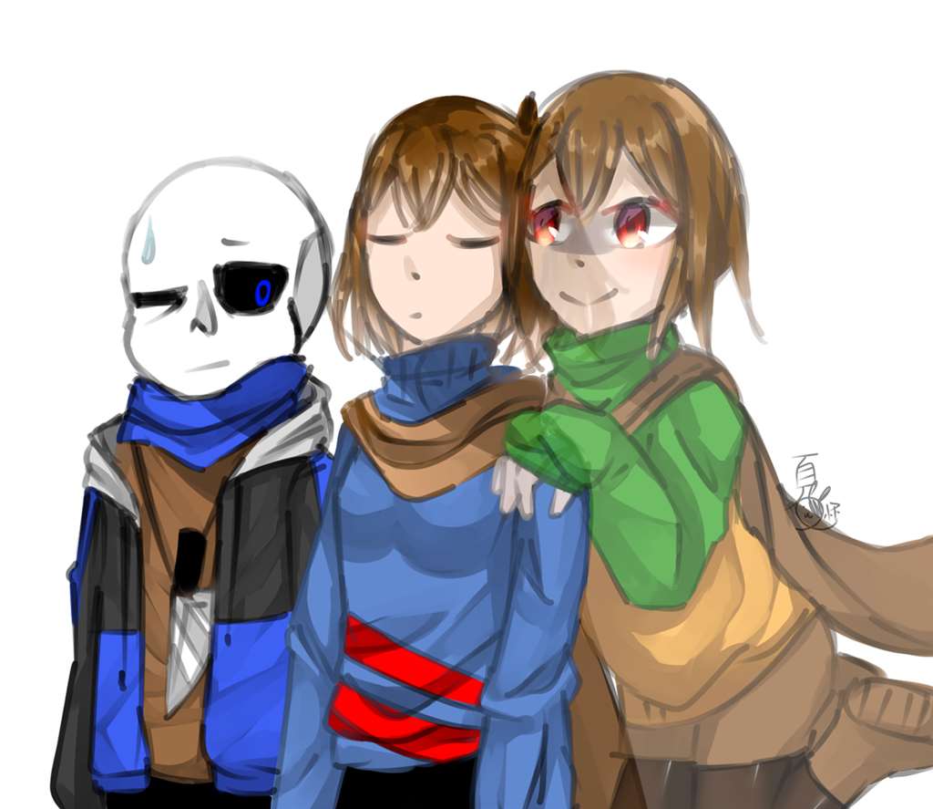 soulwar frisk and sans and chara