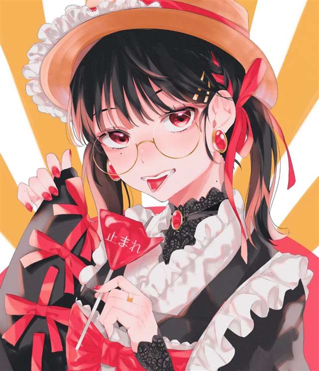 非常妩媚迷人的泪痣女子插画作品