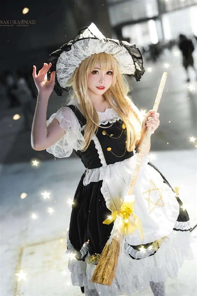 《东方Project》雾雨魔理沙cosplay作品欣赏Coser微博-樱岛嗷一