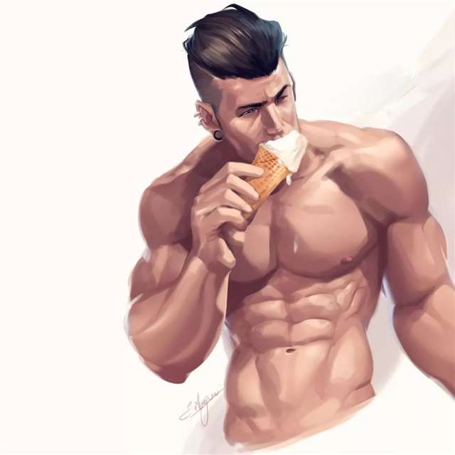 漫画师&nbsp;@ Silverjow&nbsp;创作的肌肉漫画超赞劲爆的肌肉男漫画壁纸