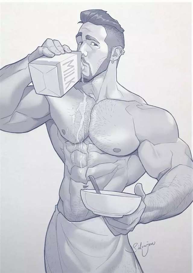 漫画师&nbsp;@ Silverjow&nbsp;创作的肌肉漫画超赞劲爆的肌肉男漫画壁纸