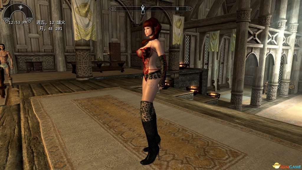 上古卷轴5 真高跟优雅蕾丝装 双色版 服装mod