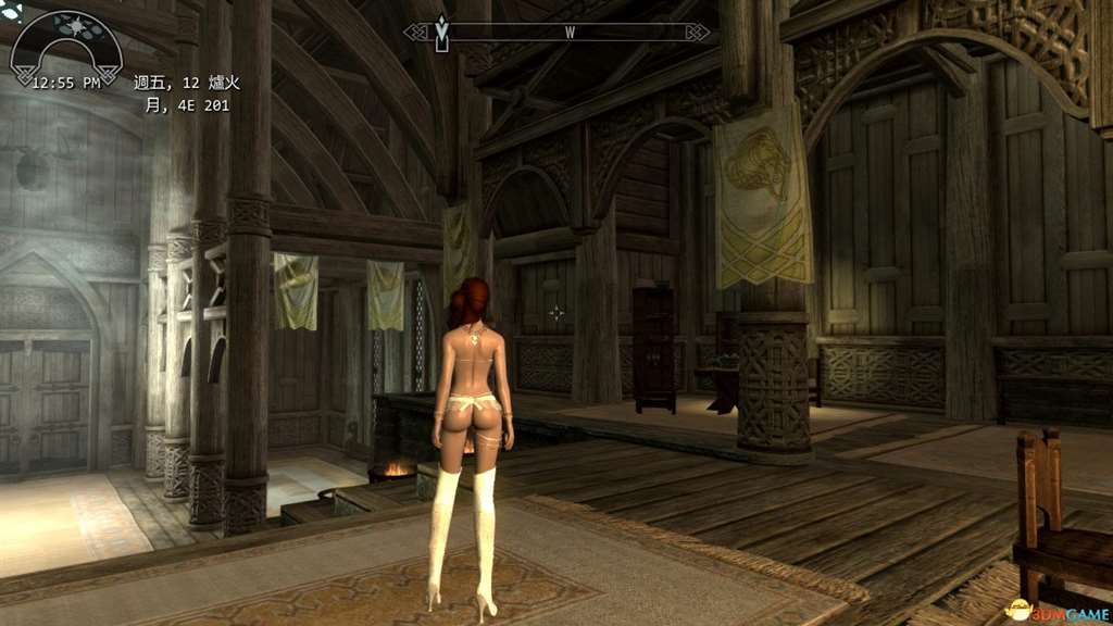 上古卷轴5 真高跟优雅蕾丝装 双色版 服装mod