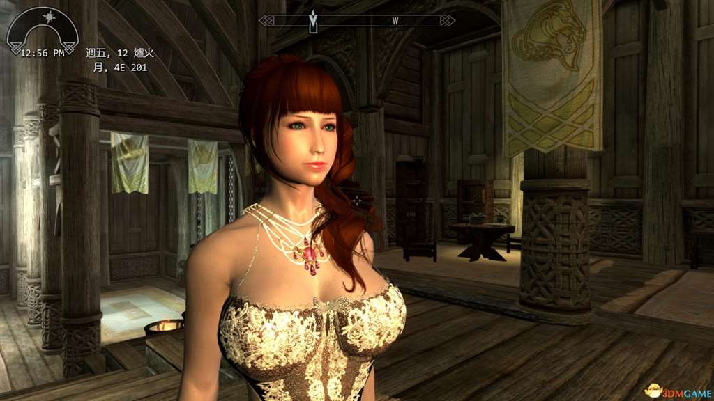 上古卷轴5 真高跟优雅蕾丝装 双色版 服装mod