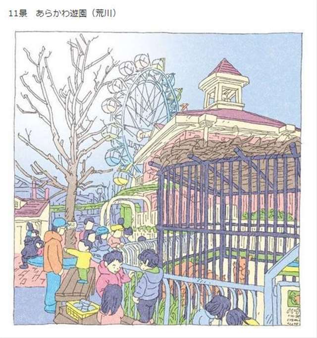 “つちもちしんじ”的插画师以东京街道为题材画了一系列插图